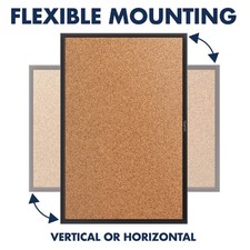 Quartet Classic Cork Bulletin Board 36 x 24 Black Frame