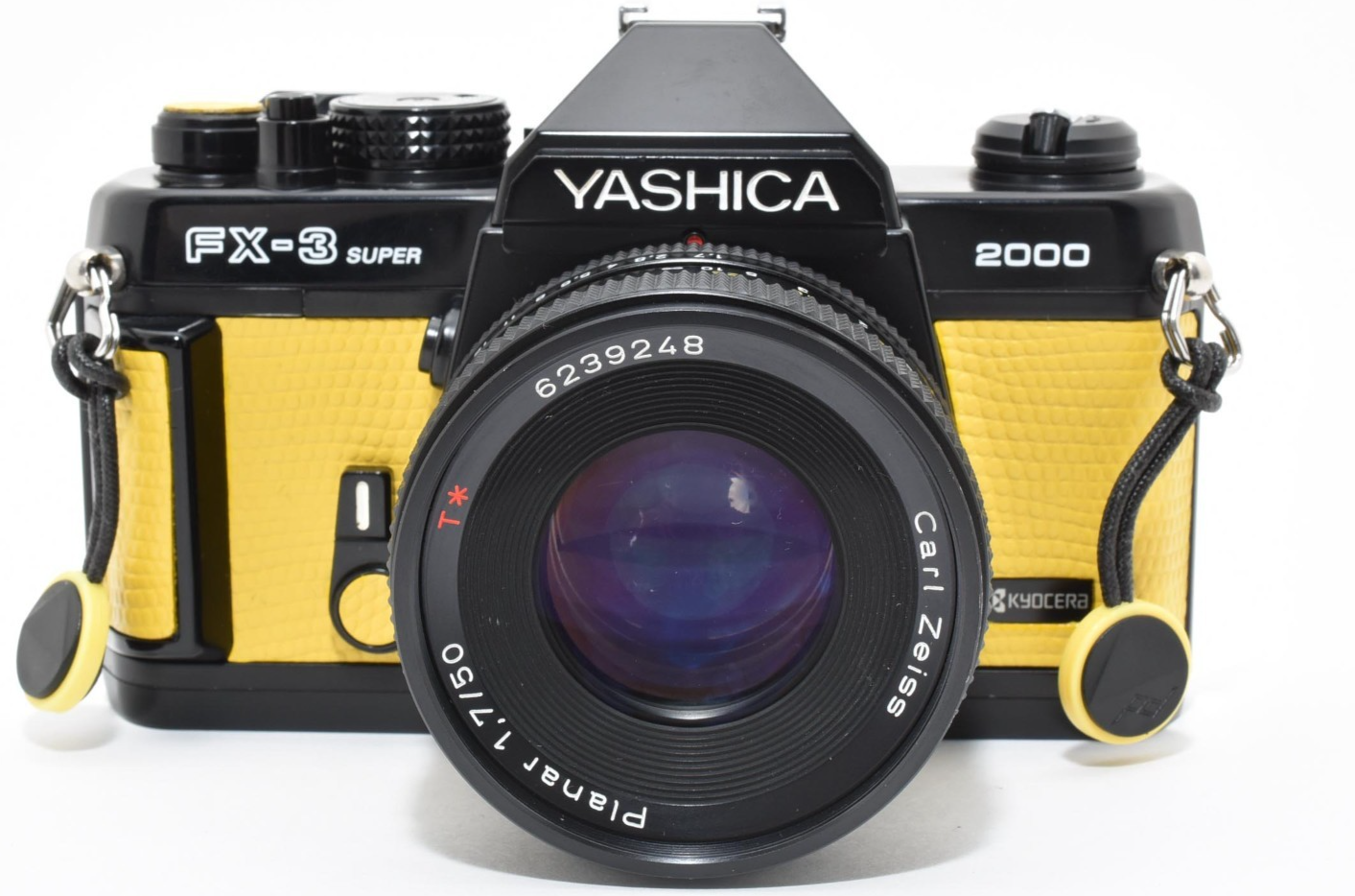 [NEAR MINT] Yashica FX-3 Super 2000 Yellow 35mm SLR & 50mm F/1.7 From JAPAN