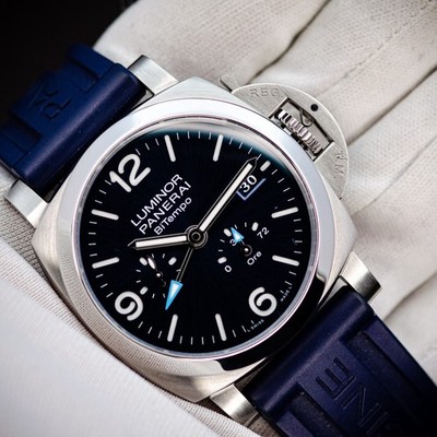 Panerai Luminor BiTempo 44mm Blue Dial   PAM01361   Complete Set   12/2023 Card