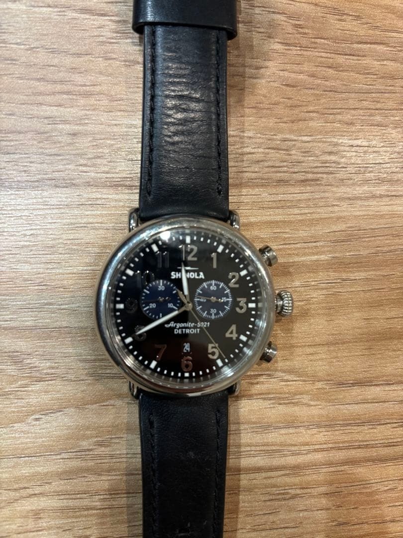 Shinola Argonite 5021 Black Watch Used Needs Battery from JAPAN | eBay