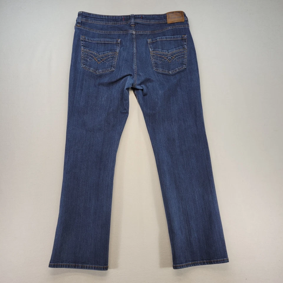 Jeans Seven7 para hombre 38x32 azul calce recto lavado medio tiro medio elástico denim Foto 3 de 4