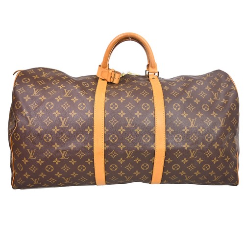 Louis Vuitton Keepall Bag Monogram Canvas Brown Travel Bag