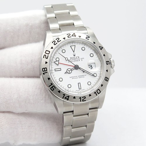 Rolex 16570 Explorer II with White Dial and 3186 Movement