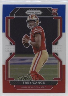 2021 Panini Prizm Rookie Red White & Blue Prizm Trey Lance #333 vv7