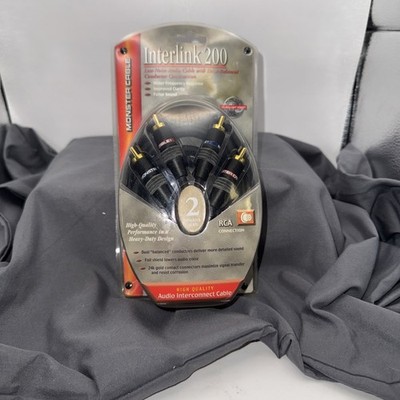 Monster Interlink 200 RCA Audio Cable 6.6ft / 2m High Performance, NEW SEALED