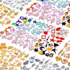 150PCS Bracelet Charms for Jewelry Making Wholesale Bulk Lots Jewelry Making Sil