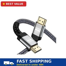 4K HDMI Cable 6ft 18Gbps Ultra High Speed HDMI 2.0 Braided Cord HDR ARC