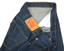 Men's Levi's 501 Jeans Original Button Fly Raw Tag 38x34 measured size 38x33