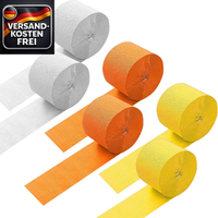 Krepppapier Luftschlangen Bastelmaterial FüR Dekorationen 4,5Cm X 25M Orange