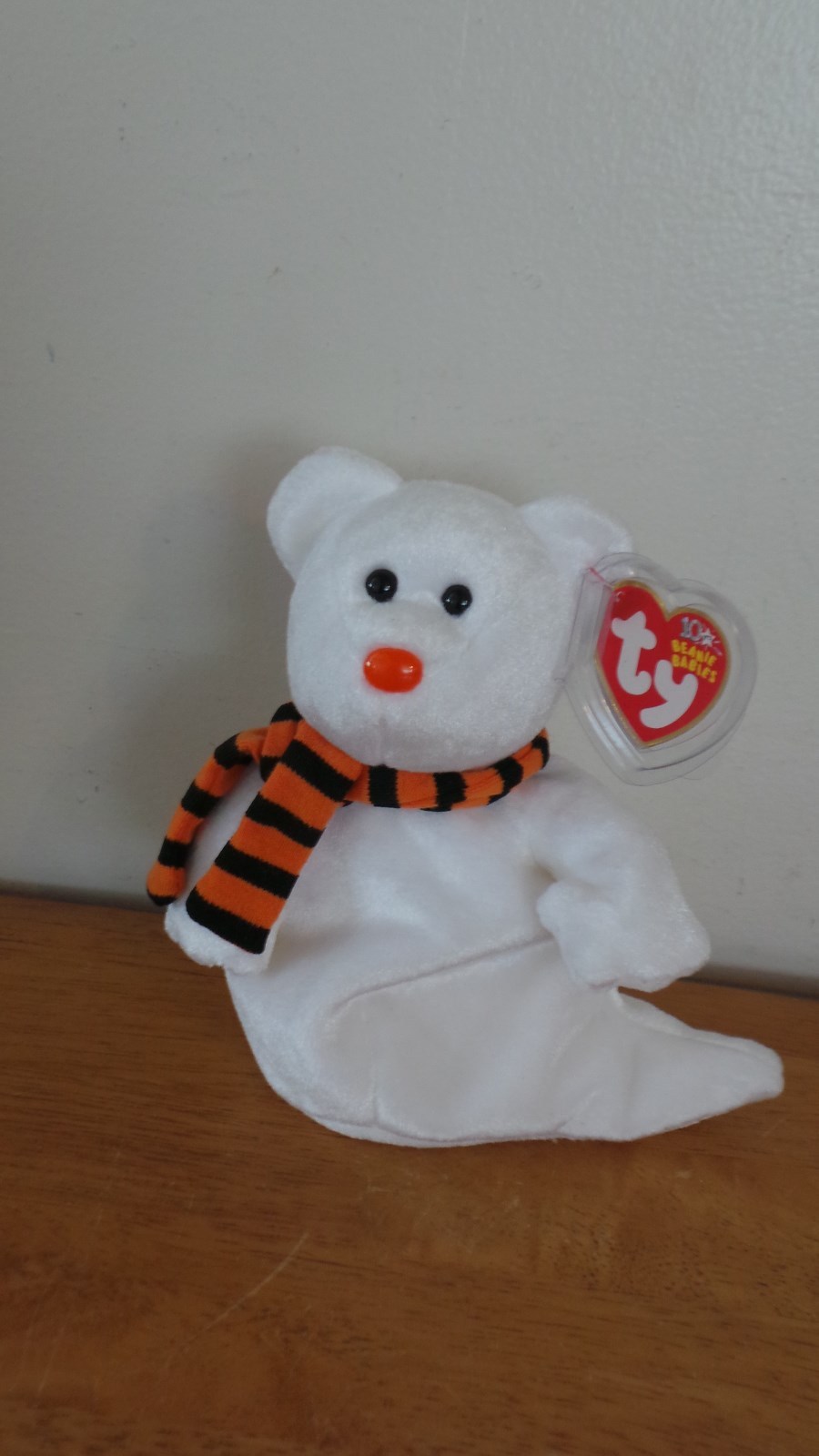 TY BEANIE BABIES BEARS QUIVERS HALLOWEEN GHOST BEAR BIRTH DATE OCT 21