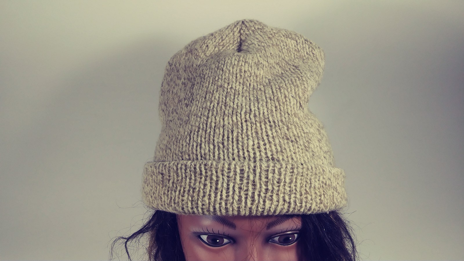 Cream Color Knit Skull Cap Beanie