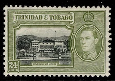 TRINIDAD & TOBAGO GVI SG253, 24c black & olive-green, M MINT.