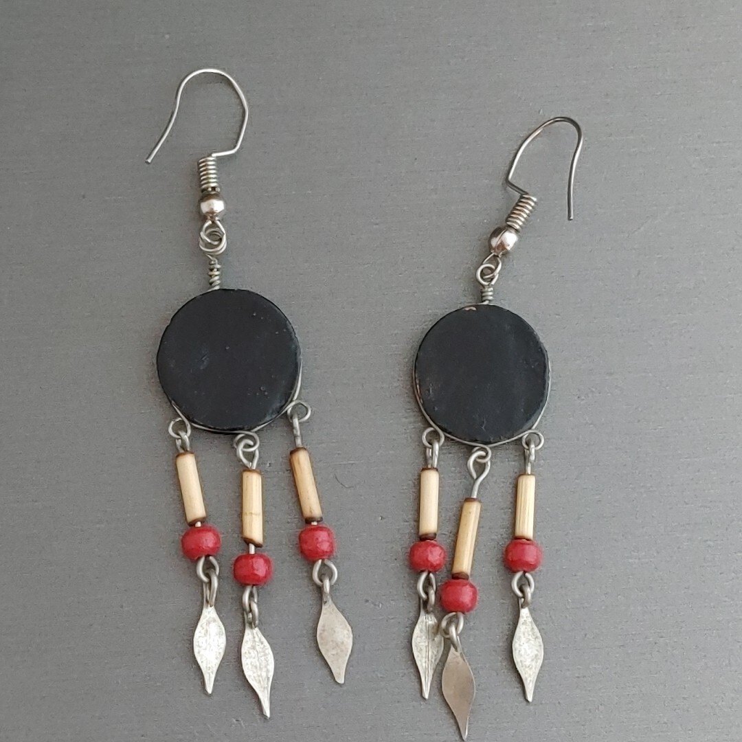 Vibrant Multicolor Peruvian Wire Work Earrings Et… - image 4