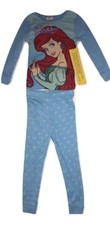 Disney Girls Princess Ariel 2 Piece Blue Pajama Set