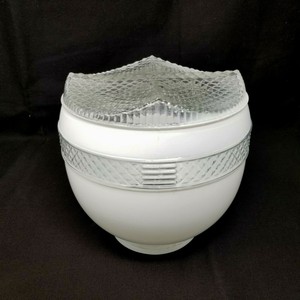 Vintage Art Deco White Milkglass School House Ceiling Light