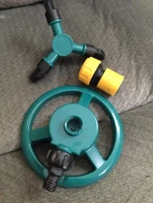 New Rotating Sprinkler Head, Plastic - Green