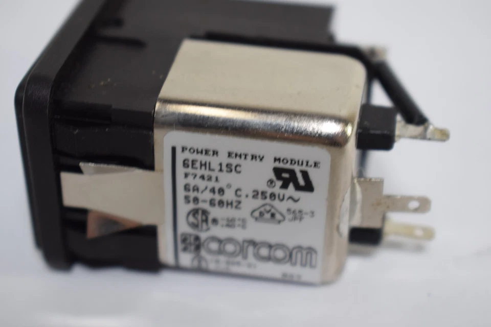 NEW TE Connectivity Corcom Filters 6EHL1SC Power Entry Module 6A 250 VAC - Image 3 of 3