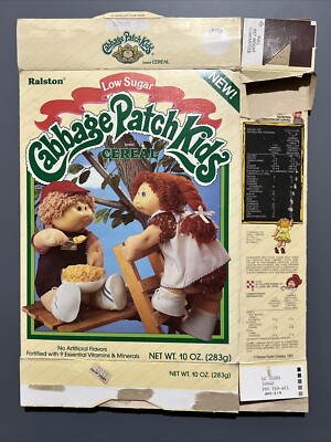 *NEW* 1986 Ralston Cabbage Patch Kids cereal box - Bunny Bees Love Spelling Bees