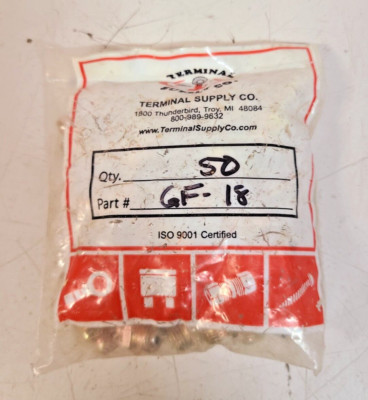 50 Qty. of Terminal Supply 1/8'' Pipe Thread Grease Fittings GF-18 (50 Qty)