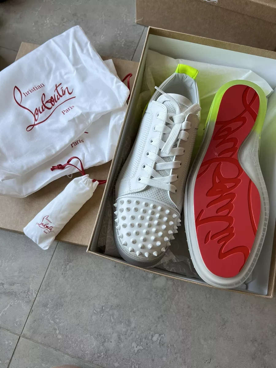 Christian Louboutin High Top Spikes Sneakers White Size 42 US 9 With Box  Mint. | eBay