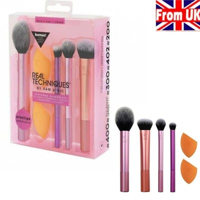 Real Techniques Makeupbürsten-Set Alltagsgrundlagen Foundation Schwamm-Puff Set