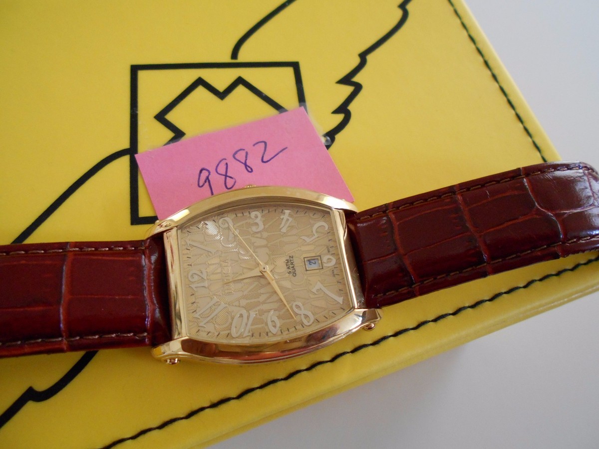 New Rare Vintage INVICTA 9882 SIGNATURE GOLD QUARTZ Watch 