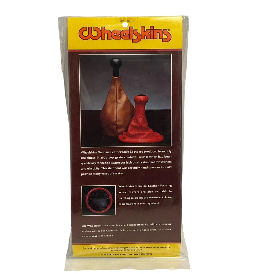 Cubierta de bota de cambio de cuero genuino azul Wheelskins Chevy Corvette C5 1997-2004 nueva en caja Foto 4 de 4