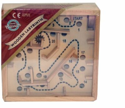 Klassisches Holz Labyrinth Labyrinth Ball Spiel - Fordern Sie Ihren Geist - kompakt Reise  