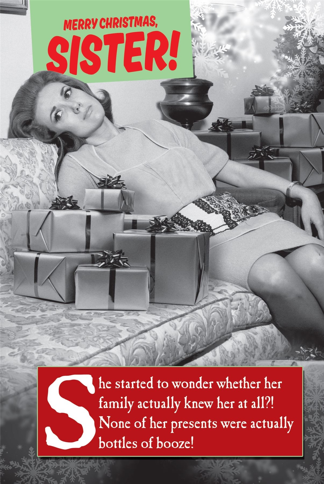 On The Ceiling Morphed, Knew Her, Sister, Christmas Card, 159x235mm