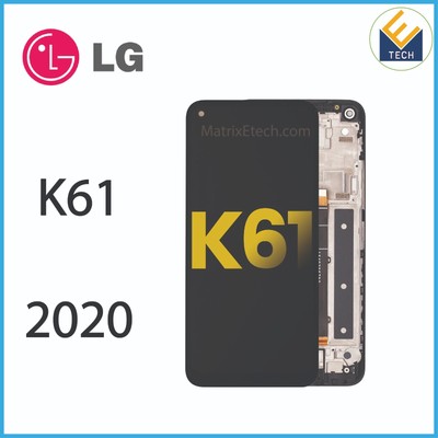 LG K61 (2020) LCD Assembly With Frame (Black)