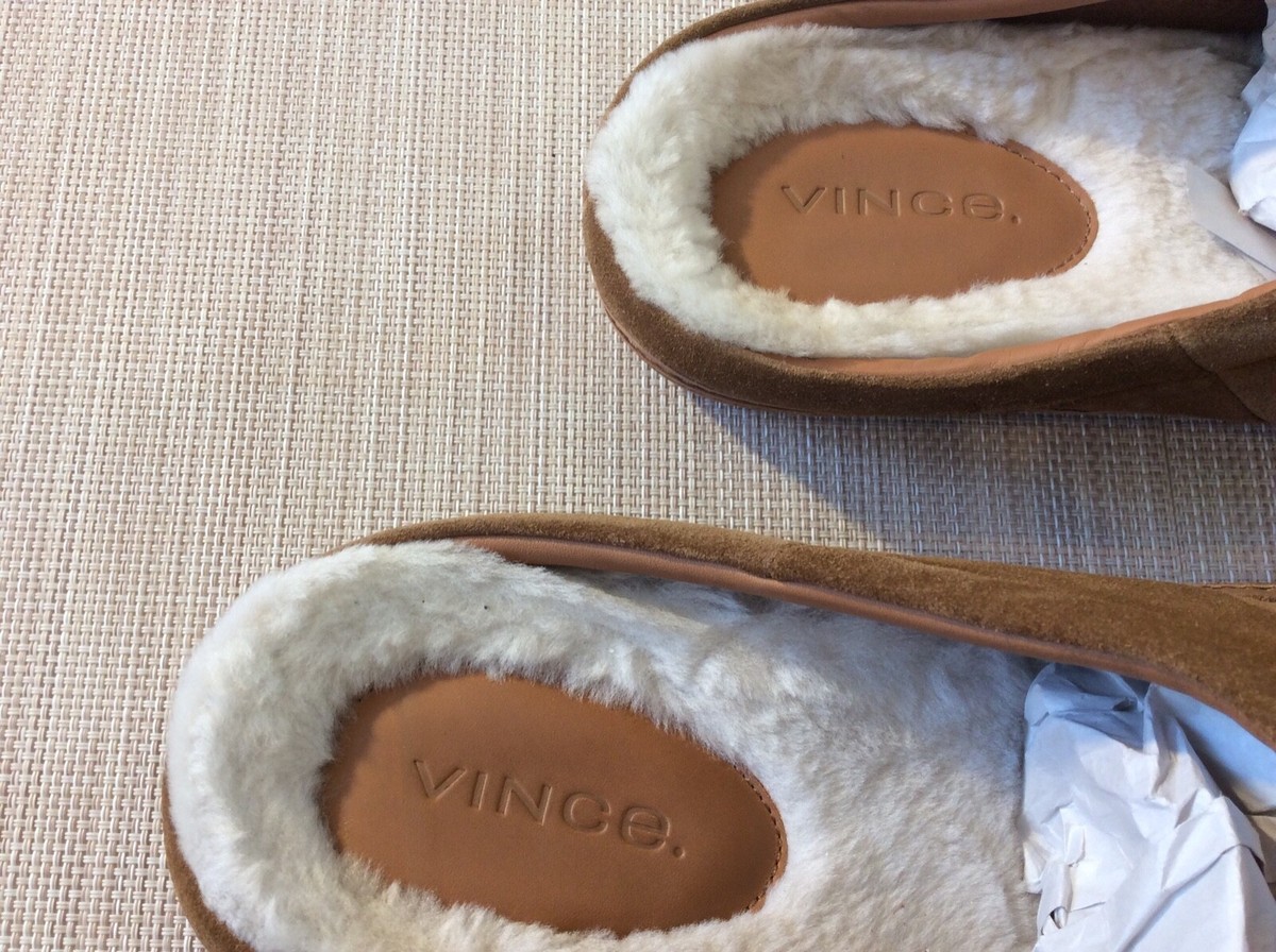Vince Mens Suede Shearling Slippers Moccasins Size 10 Brown Lounge House Shoes Vince Berkley Shearling-Lined Suede Driver Mules | Neiman Marcus main image 3