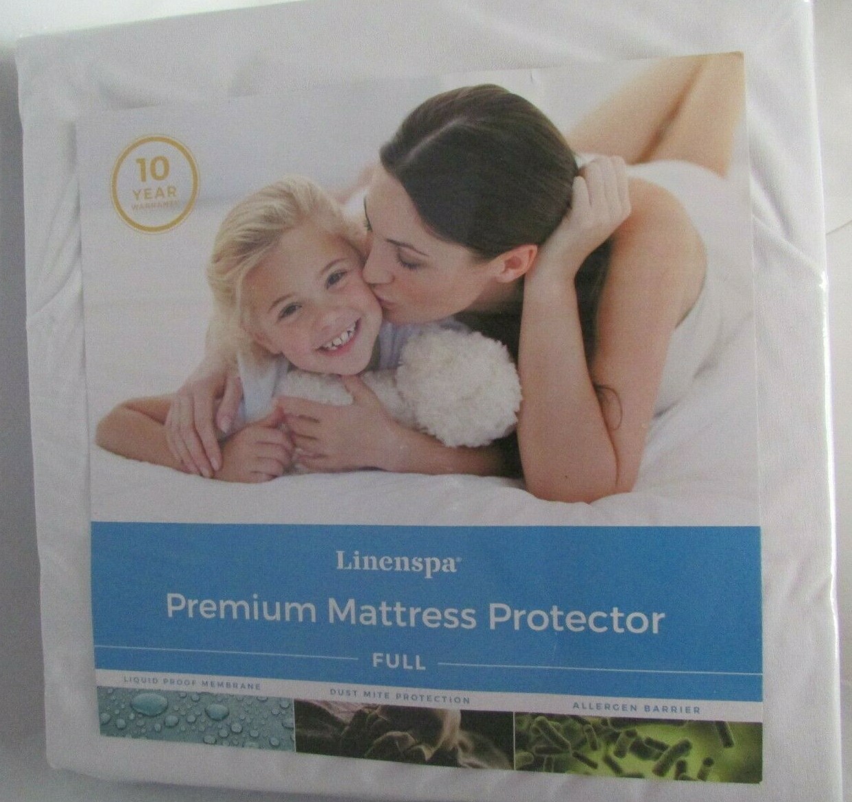 Linenspa Premium Mattress Protector Full White Blocks Liquids & Allergens NEW eBay