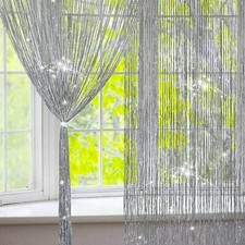 Glitter Fringe Door String Curtain Window Panel Decorative Tassel Ribbon Strip 