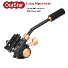 3-Way Tripod Head Panoramic Head Pan Tilt with Quick Release Plate Q08S