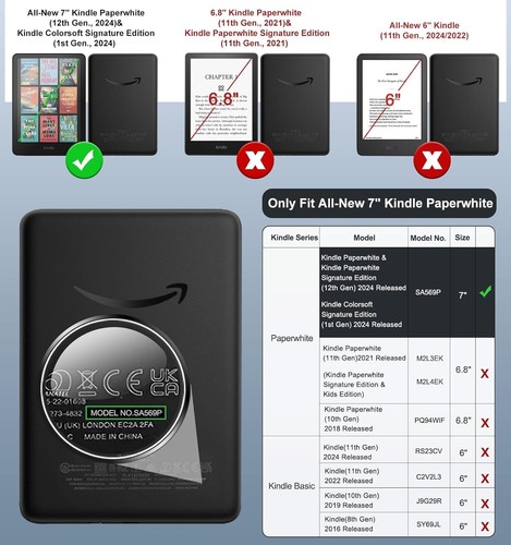 3er Pack Displayschutzfolien für Kindle Paperwhite 7 Zoll 12 Generation 2024 und - Bild 2 von 9