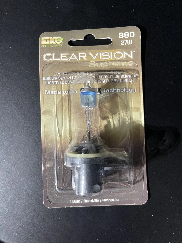 Bombilla de repuesto automotriz Eiko 880 12,8 voltios 27 vatios Clear Vision Supreme Foto 3 de 3