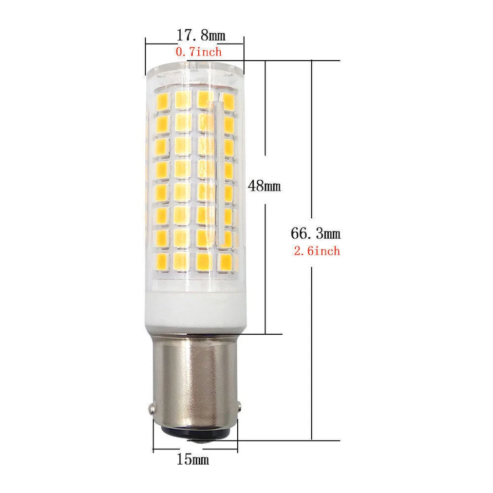 Ba15d B15D LED Bulb 102-2835SMD LED 7W 110V/220V Ceramics Light White/Warm - Image 2 of 4