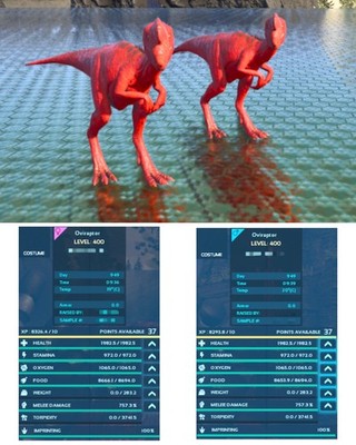 Arche Survival Ascended PVE Level 400 Oviraptor Erwachsene Paar PC/XBOX/PS (rot)