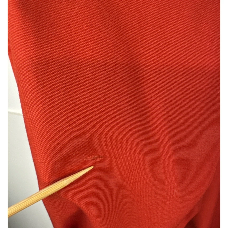 Винтажный Carriage суда маленький Anorak - вишнево-красный парка - синий подкладка - клапан карманы - Изображение 3 из 4