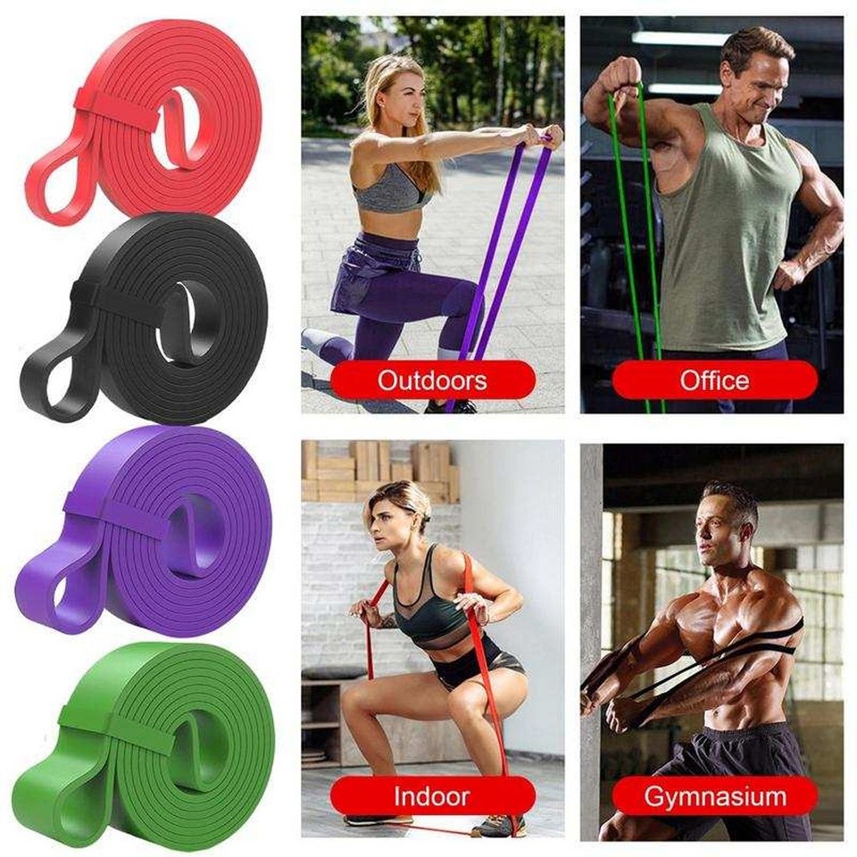Set of 5 Heavy Duty Resistance Band Exercise Pull up Assist Fitness