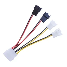 4-Pin Molex to 3-Pin / 4 Pin Computer Fan Power Cable,Fan Speed Control... 