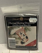Mill Hill Charmed Stocking Ornament kit Tis Noel Stocking MHCS6 glass beads