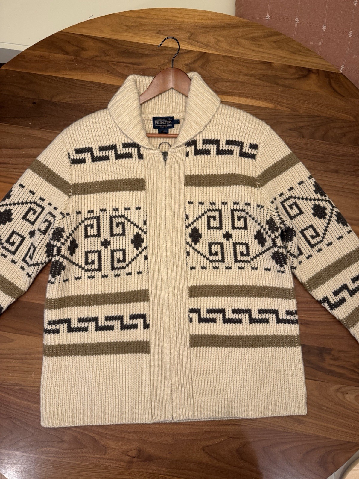 Pendleton Westerly Big Lebowski Zip Wool Sweater … - image 1
