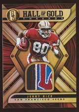 2019 Panini Gold Standard Jerry Rice True 1/1 Sick NFL Scudetto Patch Hall Threads
