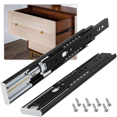 Soft Close Drawer Slides 1 Pair Full Extension 12 14 16 18 20 22 24 inch Side...