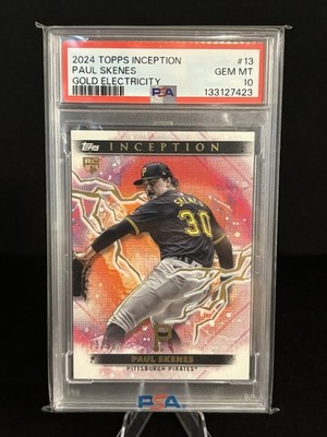 Paul Skenes - 2024 Topps Inception #13 Gold Electricity /50 (RC) Rookie - PSA 10