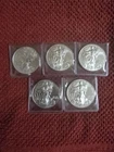 lot of 5 silver eagles