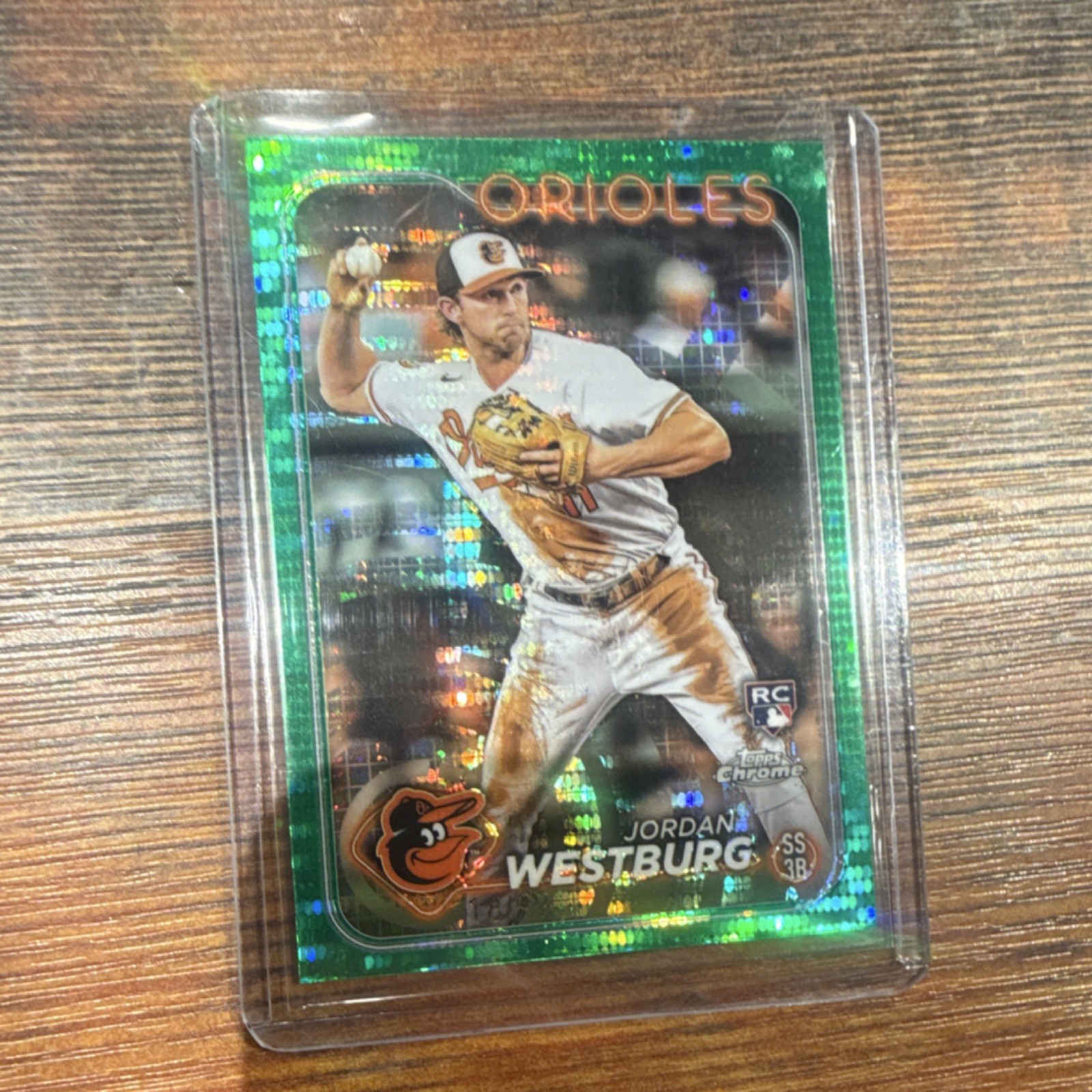 2024 Topps Chrome Jordan Westburg #277 Green Sonar Refractor RC Orioles #/99