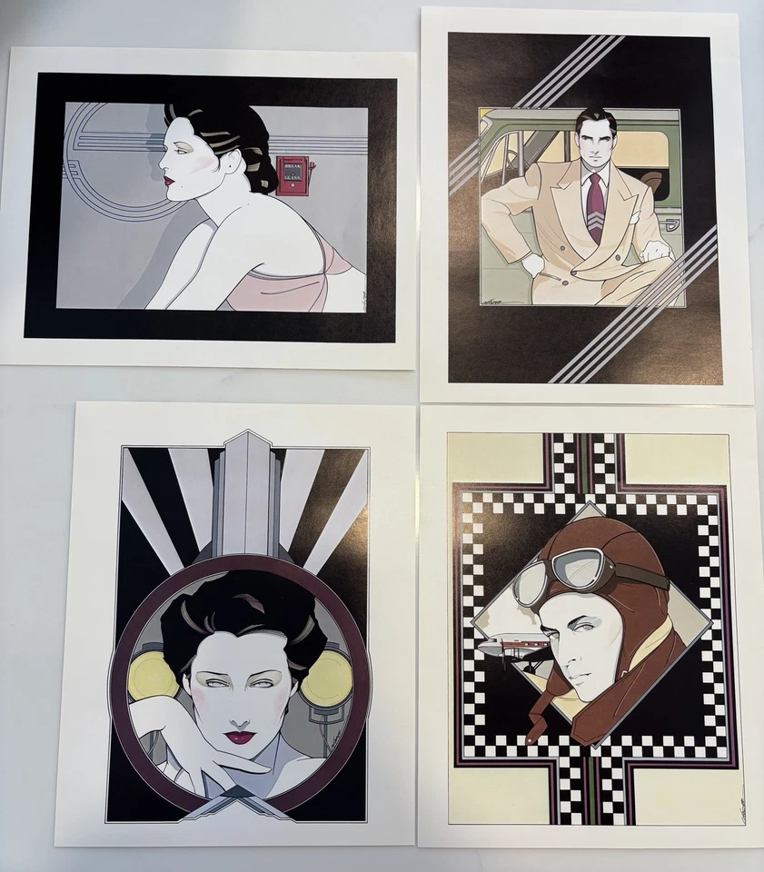 Patrick Nagel's "ITT Cannon" the "Deco Suite" finales de los 70 4 impresiones paquetes originales Foto 2 de 4