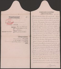 Germany WWII 1944 - POW Letter Stalag I A to Belgium Censor EP84